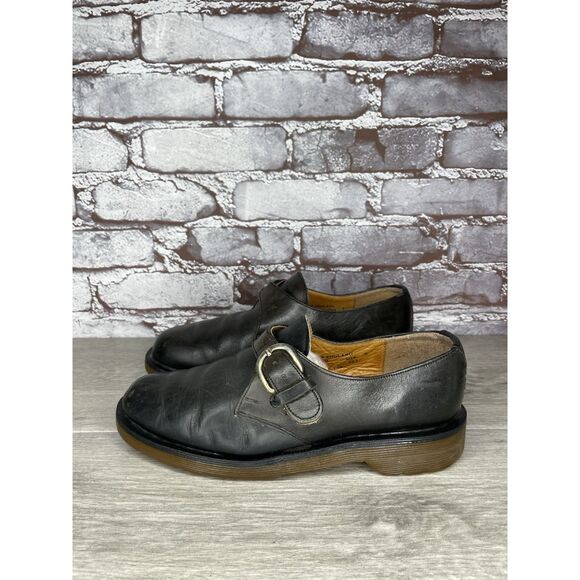 VTG Dr. Martens Brown Leather Monk Strap Loafer England Shoes Women 5M US/35.5EU - Picture 1 of 16